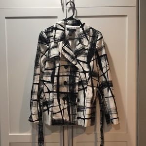Black and white coat